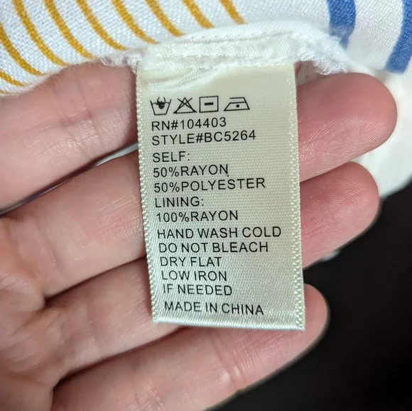 J.O.A. She's Like the Wind White Striped Skater Dress size XS - Picture 5 of 5